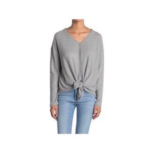 Thermal Knit Tie Front Button Down Top NEW WITH TAGS